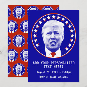 Invitation Président Donald Trump en bleu