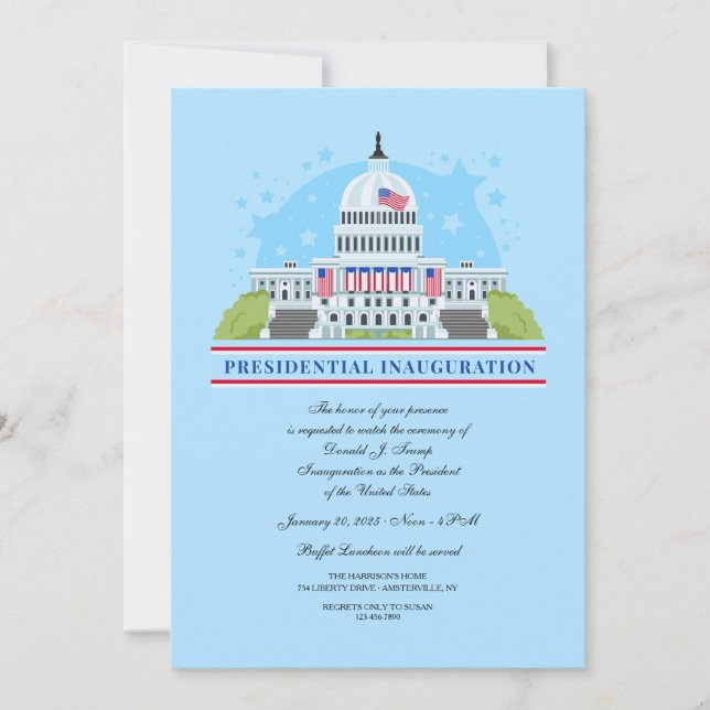 Invitation Presidential Inauguration Party (Devant)