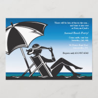 Invitation presse de la plage de partie