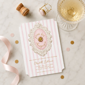 Invitation Presse Fantaisiste pour Anniversaire Champagne 