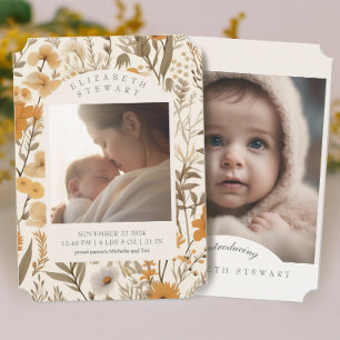 Invitation Pressé Fleur Automne 2 Photo