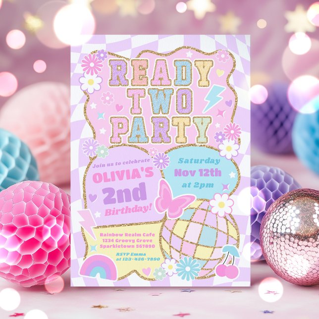 Invitation Prêt à deux parties Super Preppy Varsity 2e annive (Créateur téléchargé)