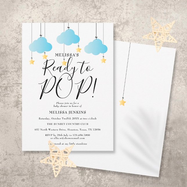 Invitation Prêt à éclore Twinkle Twinkle Garçon Baby Shower (Créateur téléchargé)