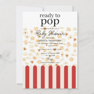 Invitation Prêt à faire éclater Baby Shower Popcorn