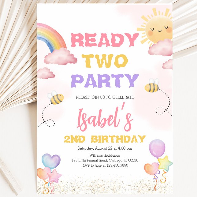 Invitation Prêt à faire la fête pour le 2e anniversaire (Créateur téléchargé)