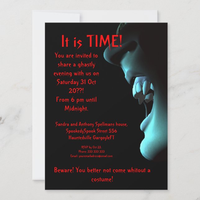 Invitation Prêt à frapper (Devant)