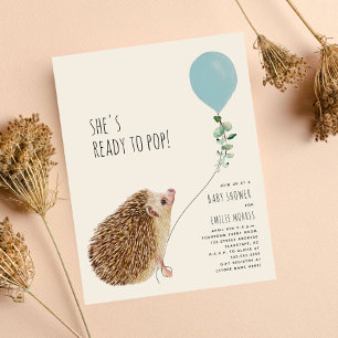 Invitation Prêt à jouer au Baby shower de balloon Hedgehog