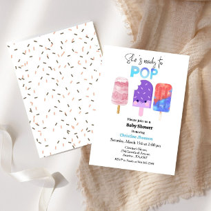 Invitation Prêt à pop baby shower Popsicle