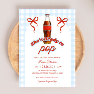 Invitation Prêt À Pop Blue Boy Soda Baby shower