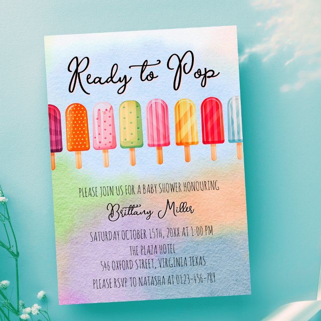 Invitation Prêt À Pop Popsicle Baby shower D'Été (Créateur téléchargé)