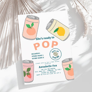 Invitation Prêt à pop soda Pop Cans Pink Girl Baby shower