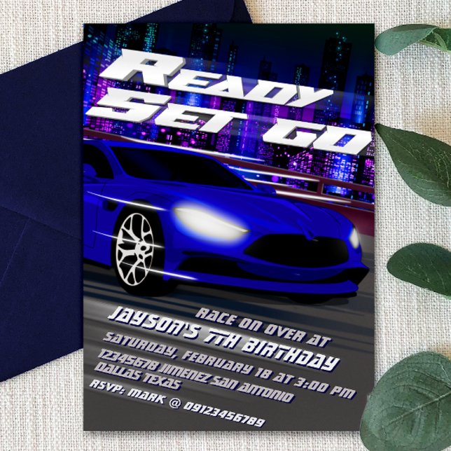 Invitation Prêt Partez - Course  (Créateur téléchargé)