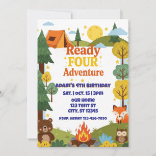 Invitation Prêt POUR l'Aventure, 4e Anniversaire