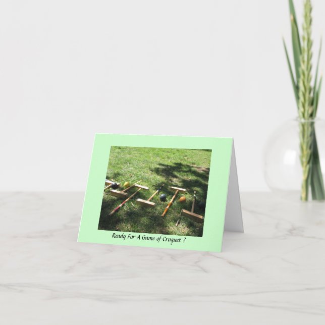 Invitation Prêt Pour Un Jeu De Croquet ? (Devant)