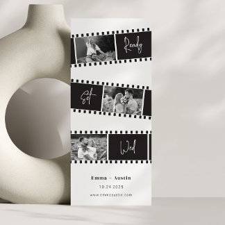 Invitation Prêt Set Wed Photo Film Enregistrer la date