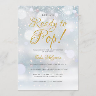 Invitation Prête à Accoucher Première Neige Bébé Shower