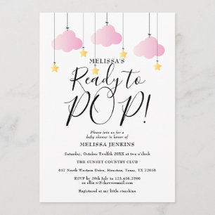 Invitation Prête à éclater Twinkle Twinkle Baby Girl Shower R
