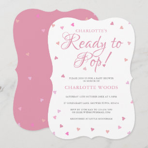 Invitation Prête à éclore Fête Prénatale Bébé / Sprinkle Cœur
