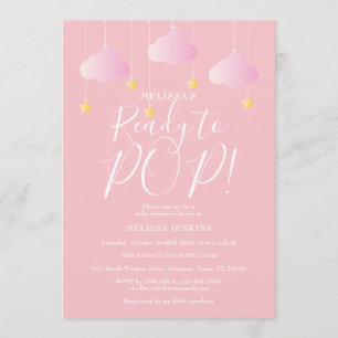 Invitation Prête à éclore Twinkle Twinkle Baby Girl Shower Ro