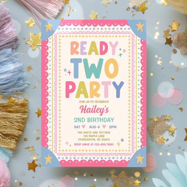 Invitation Prête à faire la fête Fille fantaisiste Fête d'ann (Créateur téléchargé)