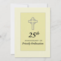 Invitation Prêtre 25e anniversaire de l'ordination