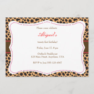 Invitation Pretty Cheetah