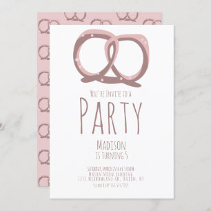 Invitation Pretzel salé Twist Anniversaire