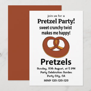 Invitation Pretzel Sweet Crunchy Twist Me Rend Heureux Pretze