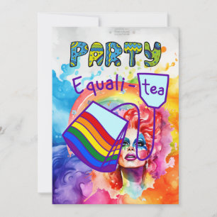 Invitation Pride mois LGBT avec arc-en-ciel