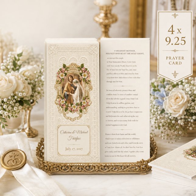 Invitation Prière de mariage catholique traditionnelle  (Créateur téléchargé)