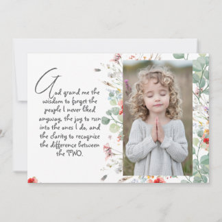 Invitation Prière de Sagesse Personnalisée avec Photo, Nom. .