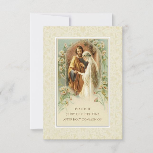 Invitation Prière de St. Padre Pio après la Sainte Communion (Devant)