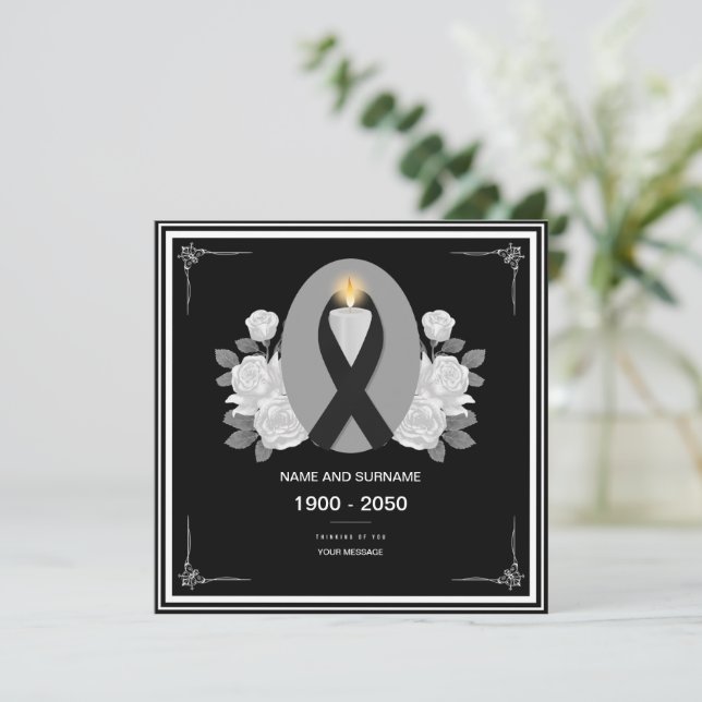 Invitation Prière funéraire (Debout devant)