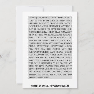 Invitation Prière quotidienne de renonciation