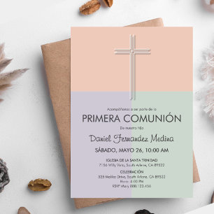 Invitation Primera Comunion Cute Minimaliste Première Communi