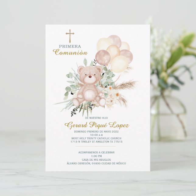 Invitation Primera comunion imprimable (Debout devant)