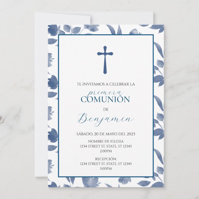 INVITATION PRIMERA COMUNION O EVENTO RELIGIOSO (Devant)