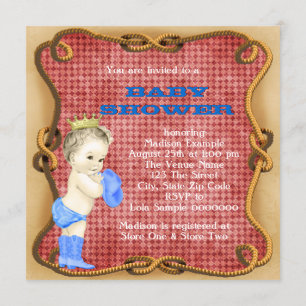 Invitation Prince baby shower de cowboy