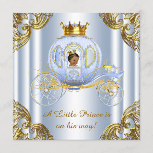 Invitation Prince Royal Carriage Prince Baby shower