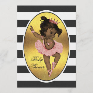 Invitation Princess Ballerina Gold Foil