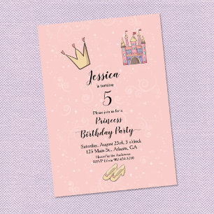 Invitation Princess Birthday Play Castle