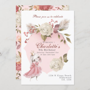 Invitation Princess Bunny Rabbit Fête d'anniversaire personna
