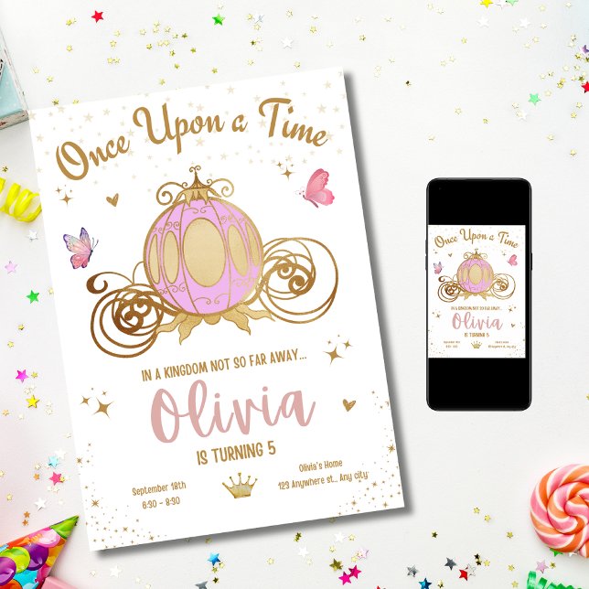 Invitation Princess Castle Girl Birthday Party, Princess Birt (Créateur téléchargé)