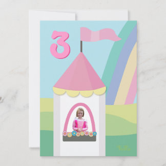 Invitation Princess Castle Girly Fête d'anniversaire Invitati