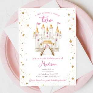 Invitation Princess Castle Magical Girl 2ème anniversaire