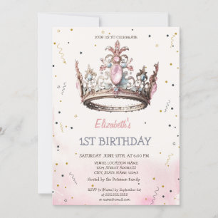 Invitation Princess Crown Fairytale Anniversaire