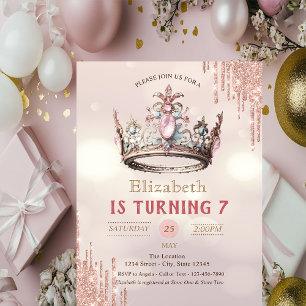Invitation Princess Crown Parties scintillant Drives Bokeh An