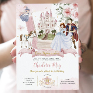 Invitation Princess Fairytale Book Il était une fois annivers