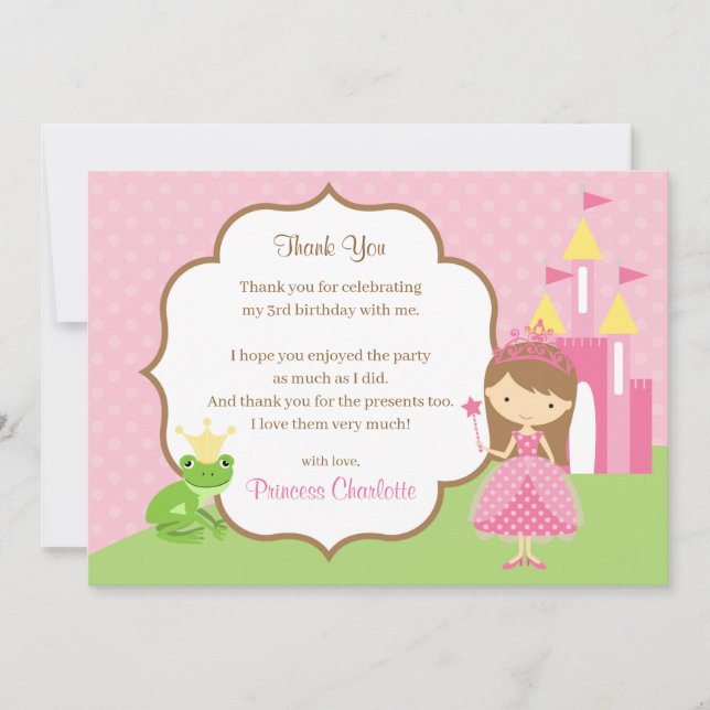 Invitation Princess Merci Cards (Frog Prince Castle) (Devant)