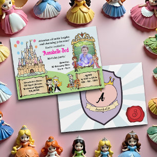 Invitation Princess & Prince Fairytale Castle Photo Anniversa
